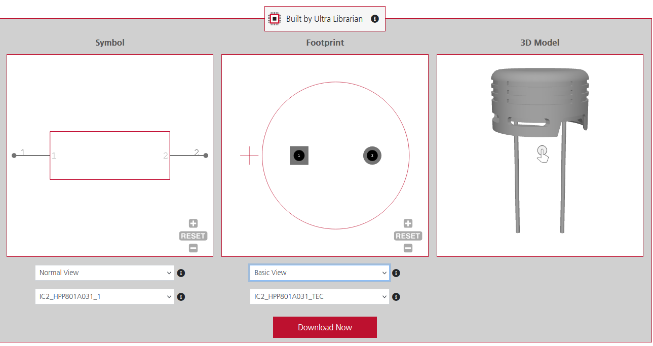 TE Connectivity HPP801A031 humidity sensor model data from UL