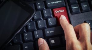 Updating data as part of component library management