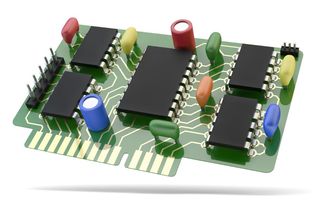 3D CAD circuit model components in a PCB