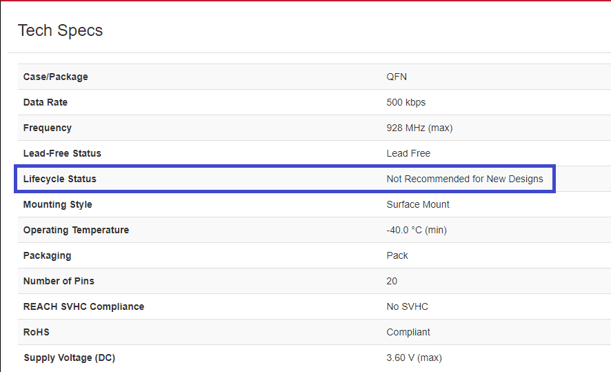 Lifecycle data in component supply chain management