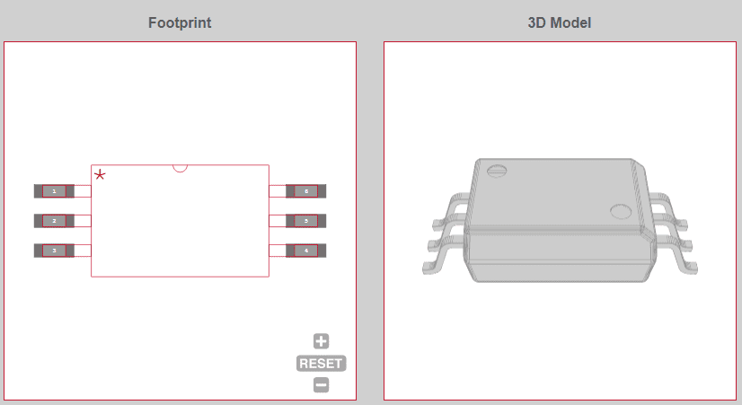 Electronic model for IC footprint library