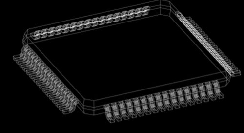 Flat-pack IC 3D electronic component models