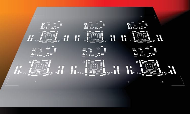 Gerber footprint of an IC library.
