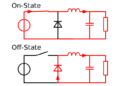 Configurations of a step down converter.
