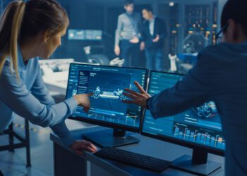 CAD designers creating a model.