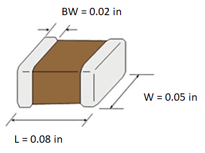 0805 capacitor datasheet package size