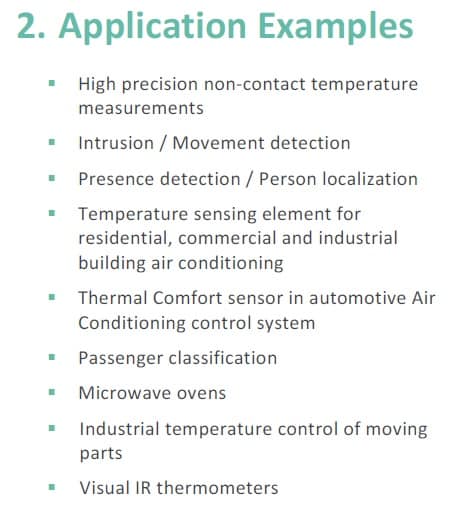 MLX90640 applications