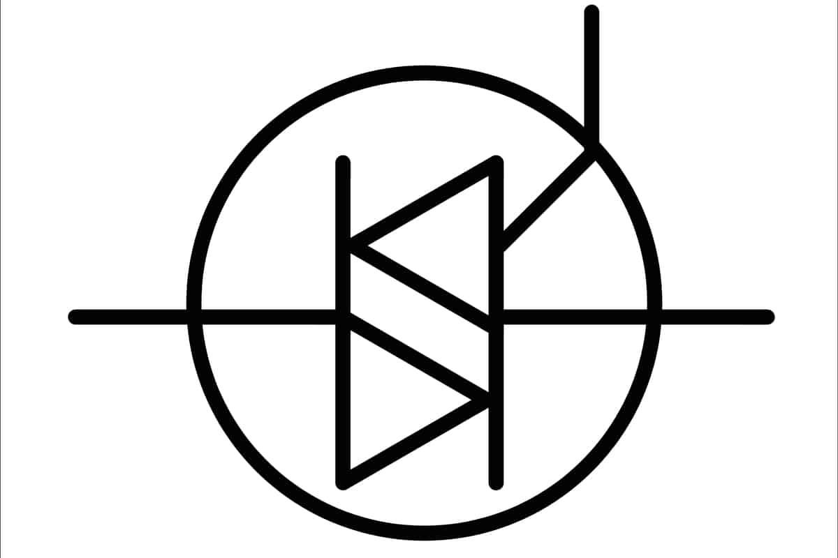 The schematic symbol for triacs