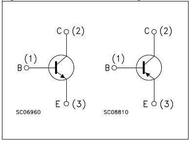 Complementary schematics of the TIP3055 and TIP2955