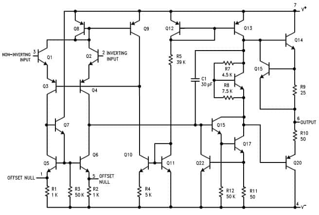 Internal operation of the LM741