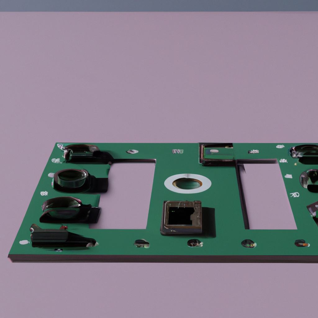 Several drill hole types on a circuit board