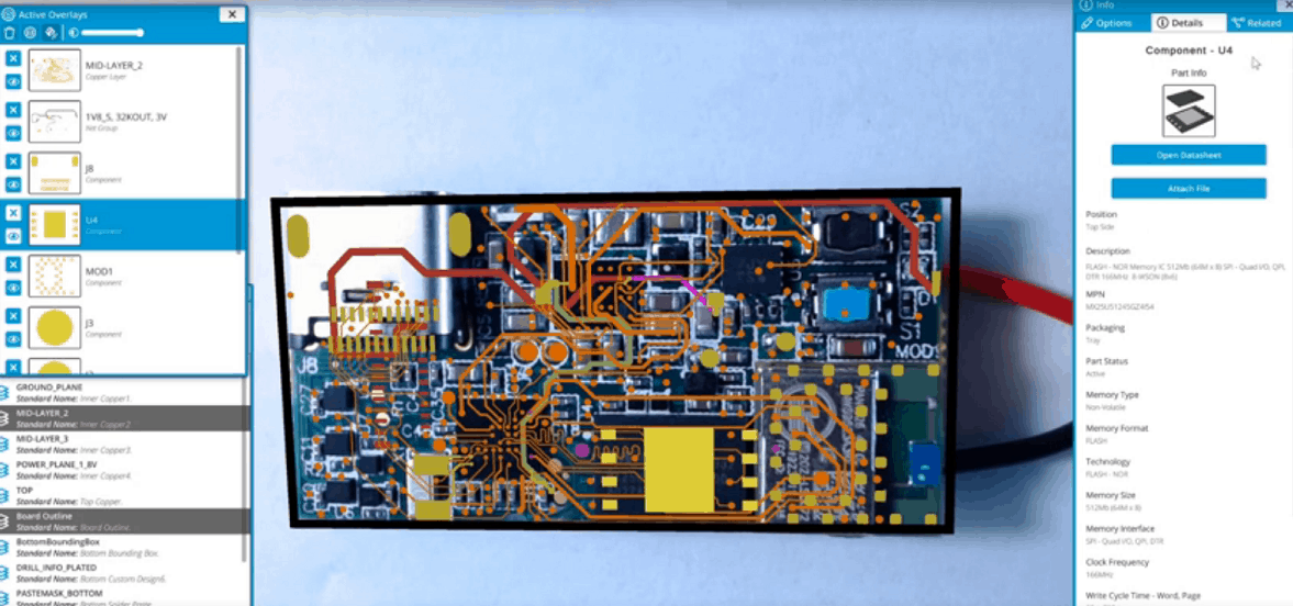 PCB debugging with InspectAR