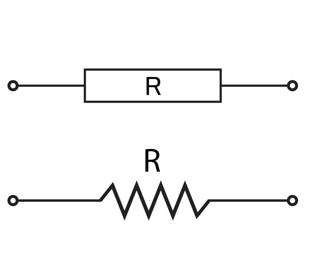 Electronic symbol for the resistor