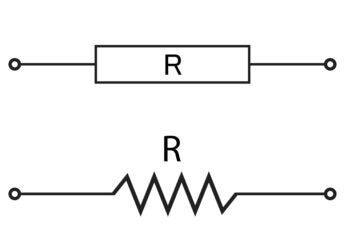 Electronic symbol for the resistor