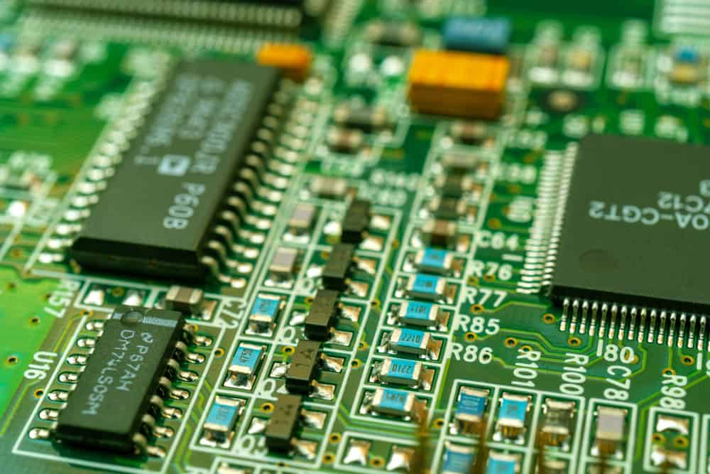 Close up of PCB