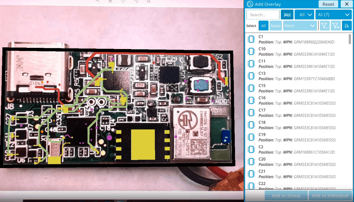 Using Inspect AR to troubleshoot a circuit board