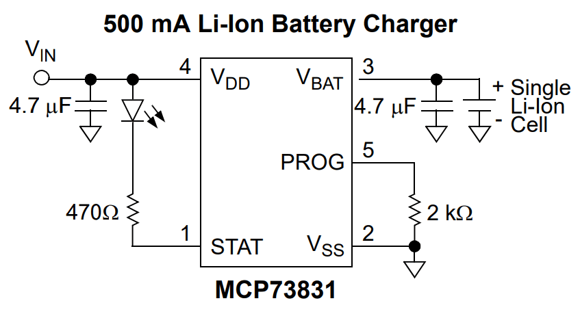 MCP73831 example