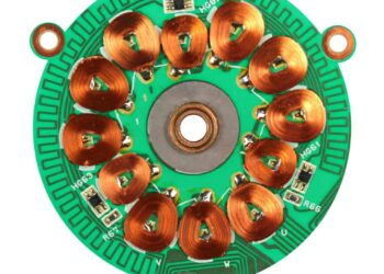 Top-view of a brushless DC motor