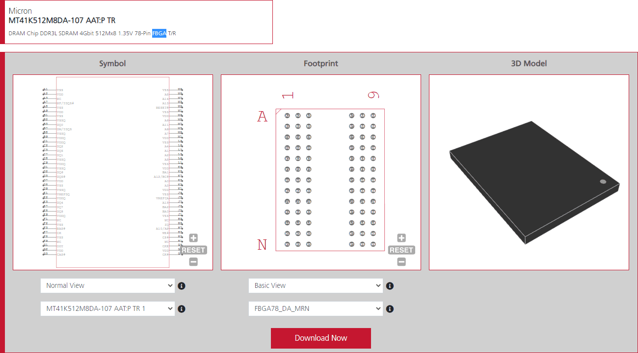 JEDEC package DRAM