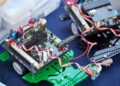 AI toy car build with logic circuit board electronic embedded system