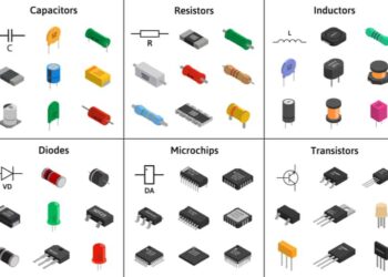 (Alt Text: collection of most common PCB components including capacitors, resistors, inductors, microchips, etc.) Image Reference Power electronics is all about imagining the flow of invisible current behind a closed circuit consisting of several connected components. In this regard, we often come across various electronic components while designing a board, such as a resistor, capacitor, transistors, etc. Each component has some unique functions and may offer more when combined with other components. However, for a new design engineer, understanding the presence of the most common electronic components is sufficient to get started with any complex circuit diagram with ease. 8 Most Common Electronic Components and Their Importance Resistors Control Currents A resistor offers electrical resistance to the flow of current. The resistivity to the current flow can be adjusted depending on its value, measured in ohms. The higher the value, the higher the resistance, and the lower the current flow through the circuit. Several resistors can either be connected in series or parallel to decrease or increase the voltage drop across the circuit to achieve several functions. Unique functions: Adjusting current flow to control circuit functions Protecting sensitive components from high voltage spikes Creating voltage drops across components Synchronizing clock frequencies along with capacitors and inductors Capacitors Oppose a Change in Voltage A capacitor is nothing but two metallic plates separated by a dielectric medium, capable of holding and discharging electrostatic charge to the circuit when necessary. The type of dielectric medium (ceramic, film, mica, etc.) and the type of conducting plates (carbon, tantalum, aluminum) decide the strength of a capacitor, measured in Farad. That said, it can only store AC and acts as an open circuit to DC. Like resistors, capacitors can be connected in series or parallel to decrease or increase the overall capacitance of a circuit. Unique functions: Discharging an instant high voltage to a circuit Separating noise across a signal Stabilizing DC to AC and removing ripples in a converter circuit Maintaining a stable voltage across a circuit Inductors Oppose a Change in Current An inductor is a coil of wire wrapped around a magnetic core, used for increasing energy across a circuit. It is partially similar to a capacitor. While a capacitor stores charge in the form of electrostatic energy, an inductor saves in the form of magnetic energy, measured in Henry. More is the number of windings (coils), and more is the value of inductance and the stored magnetic energy. Unique functions: Blocking unwanted signals from radio interference Tuning circuits at the desired frequency Detecting proximity as sensors Converting AC to DC Switching circuit breakers as relays Diodes: One-way Energy Streets A diode is one of the most common electronic components in every PCB. It's a semiconductor device that allows current in only one direction and blocks in the opposite direction. It has two terminals: anode (+) and cathode (-). When these two terminals are connected to their respective polarities of a voltage source, current starts to flow, also known as the forward-biased condition. Reversing the polarity creates a path of heavy resistance and blocks the flow, known as a reversed biased condition. Unique functions: Rectification of AC to DC power Limiting noise through the clipper circuit Performing digital logic operations (AND, NAND, OR, etc.) Clamping (shifting) peaks of an AC signal to the desired level Multiplying voltages in combination with capacitors Protecting devices from reverse supplies Limiting large voltage spikes with inductors Transistors: Switching and Amplification A transistor is one of the most important and common PCB components ever invented in the history of electronics. It is a three-terminal device consisting of three layers of semiconductors either in PNP or NPN fashion. The transistor is a switching device that can also act as an amplifier to control or regulate the flow of electronic signals. A transistor has three terminals: the emitter (negative lead), collector (positive lead), and base. Depending on the control mechanism, there are two types of transistors: Bipolar Junction Transistor (BJT) – for the low current application, uses both holes and electrons for conduction Field Effect Transistor (FET) – for low voltage application, only one major carrier (holes or electrons) Junction FET (JFET) Metal Oxide Semiconductor FET (MOSFET) While BJTs are oranges and lemons of the transistor family, FETs are peaches and apricots. However, there are hybrids as well; Insulated Gate BJT (IGBT). It inherits the voltage control of FETs and the high voltage/current toughness of BJTs. Unique functions: Controlling loads by controlling current (amplification) Switching on/off loads Generates signals of the desired frequency as an oscillator Transformers: For Power Transformation Transformer works on the principle of Faraday's Laws of Electromagnetic Induction to transfer energy from one device to another device through mutual Induction. It can also step up or step down the voltage as per application requirement. It consists of a magnetic core with primary and secondary windings. The voltage to be changed is applied across the primary winding. If the number of turns in the secondary winding is more than the primary, the voltage gets stepped up and vice versa. Unique Applications: Providing electrical isolation between components connected to primary and secondary zones (static transformer) Stepping up or down the voltage as required (power transformer) Transferring power from one circuit to another (Impedance transformer) Integrated Circuits: Powerhouses An Integrated Circuit (IC) encapsulates most common electronic components connected by tiny gold or aluminum wires to perform a unique function. The chip has pins outside to make connections on the board. ICs come with three designs: Analog design- work over a constant signal range, e.g. Op-Amps, phase-locked loop (PLL), VLSI, Digital design- deals with pulse i/p and o/p, e.g., microprocessor, computer, digital signal processors, etc. Mixed design- a combination of analog and digital, e.g., Modern 3G, 4G, 5G smartphones, LAN, WAN, etc. Unique Applications: Performing logic operations Producing accurate timing cycle Providing constant DC output as voltage regulators Batteries: Sources of Energy The basic function of a battery is to convert chemical energy into electrical energy in a closed circuit. You can go for either lantern cells (one-time use) or lead acid ones (reusable) if your project demands heavy power. For small projects, designers prefer alkaline batteries as they are cheap. Even the size of your project matters. For tiny RC planes, lithium coin or lithium-polymer batteries are the best. It is quite common for a novice to get overwhelmed with so many options available in the market. In this regard, you can take the expert advice of your component supplier to make the best call. Unique Application: Providing energy to the circuit Once you fully understand the basics behind the most common electronic components, the next step is to study their datasheet, footprint, and 3D models for compatibility. In this regard, Ultra Librarian enables you to access all that information from one place. You can also get the details of component availability updated by vendors in real time. Working with Ultra Librarian sets up your team for success to ensure streamlined and error-free design, production, and sourcing. Register today for free.
