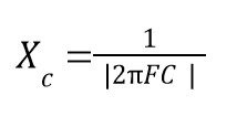  Xc=1|2πFC|