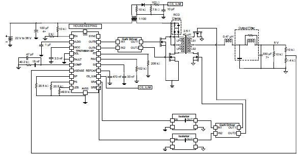 TI TPS7H5001-SP application example