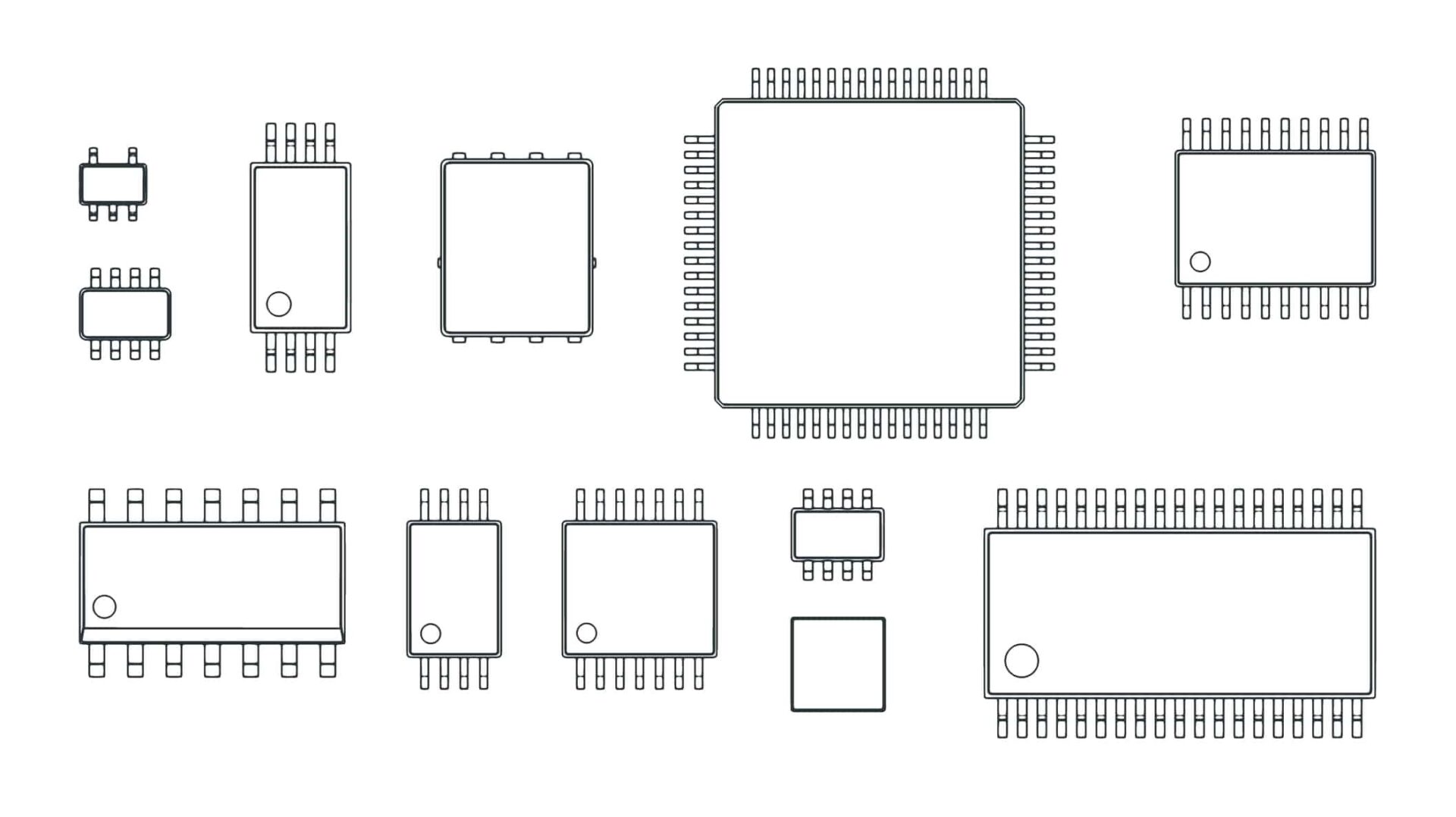 Examples of common IC packaging designs