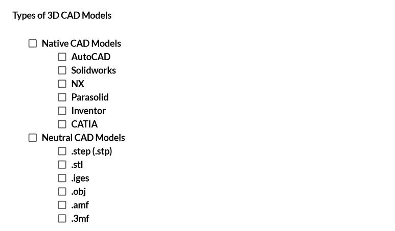 Types of 3D CAD Models