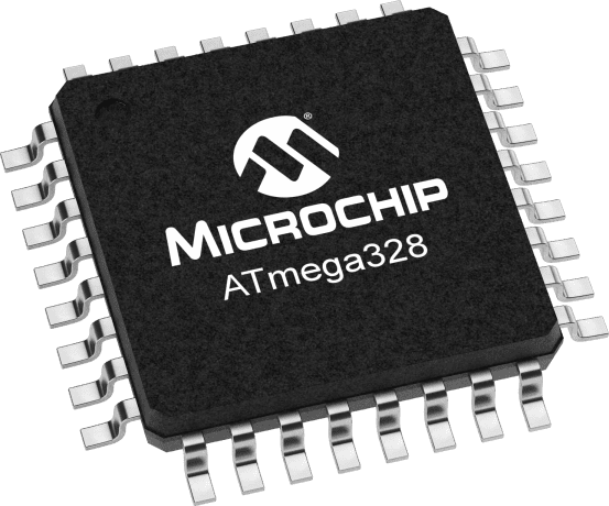 The ATmega328p microcontroller