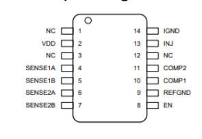 View of TPSF12C1-Q1 pinout.