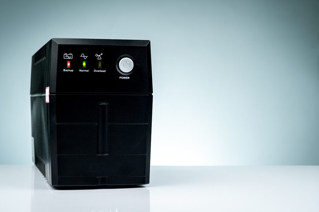 Uninterruptible power supply unit used to ensure critical equipment remains operational.