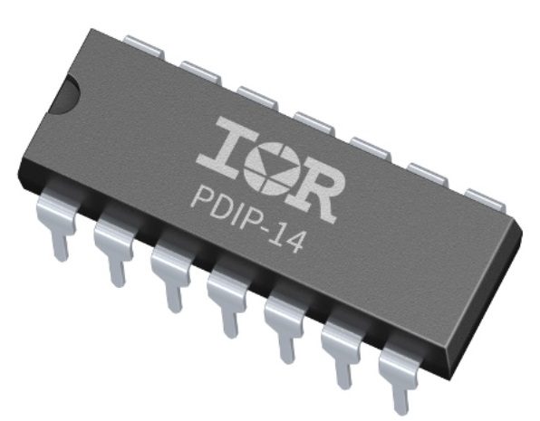 The IR2110 pinout view for PDIP IC