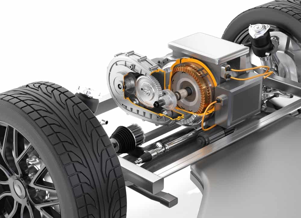 Examples of electromechanical components in electric vehicles