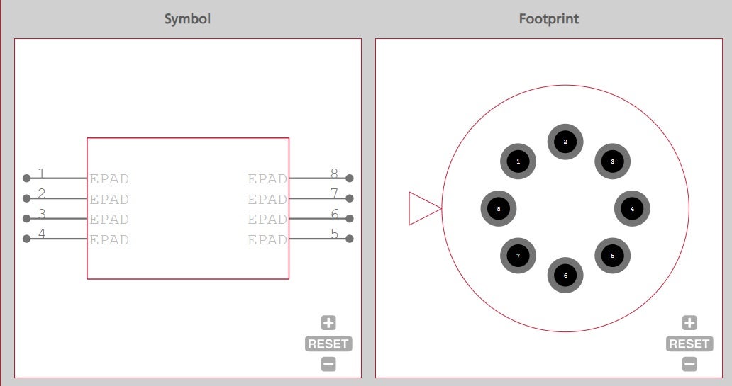 LTZ1000 symbol and footprint