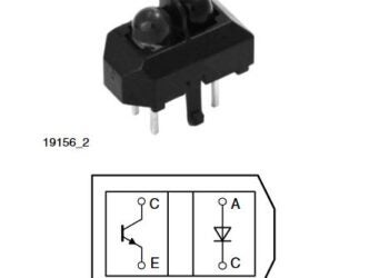 TCRT5000 reflective optical sensor with transistor output (Source: Vishay)