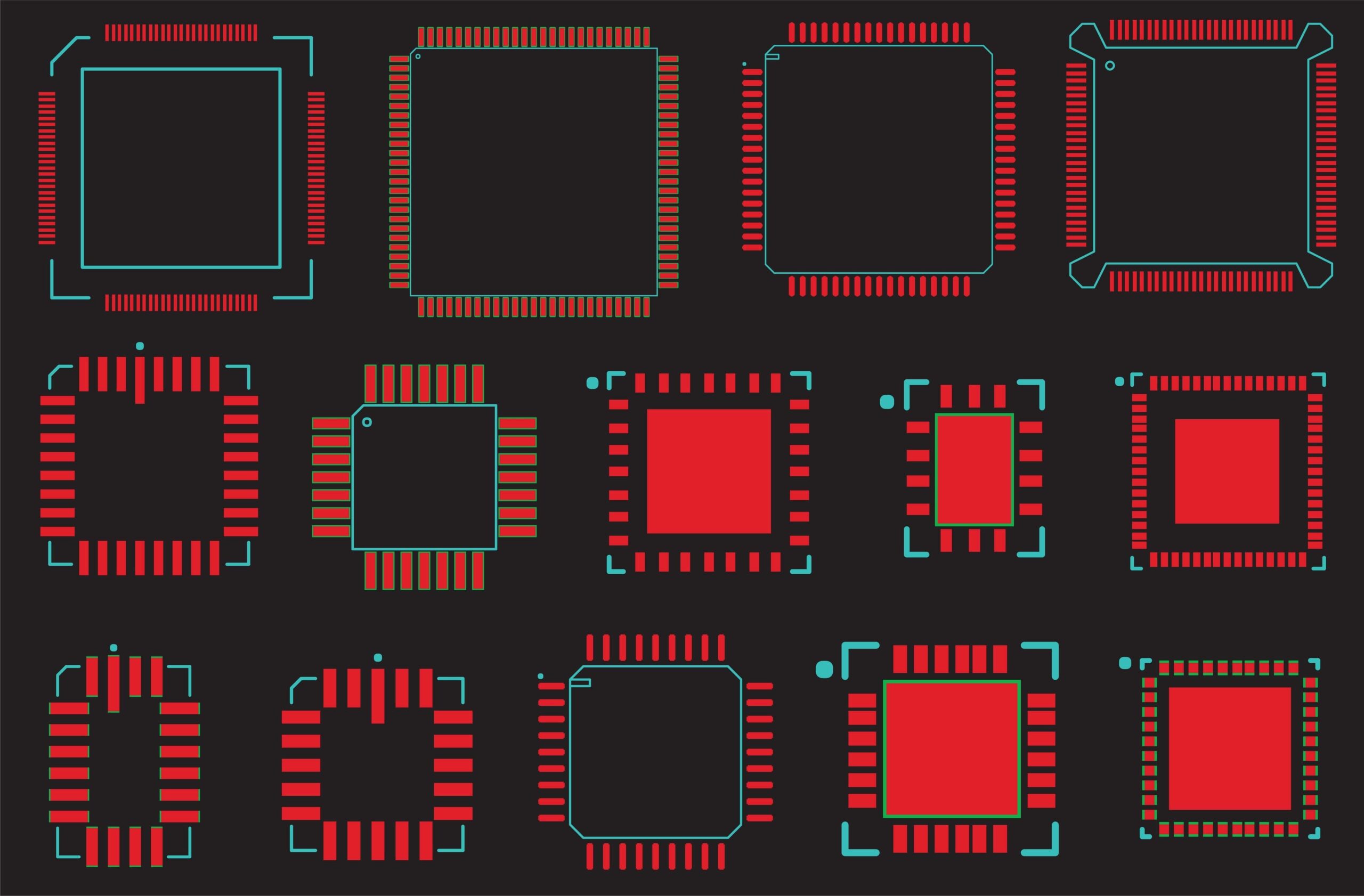 Footprint dimensions for electronic parts come in all sizes