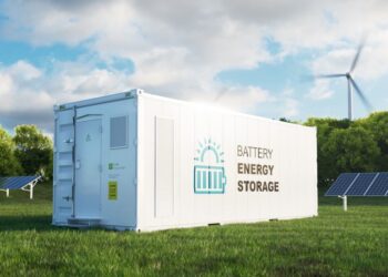High-capacity battery energy storage system in a container