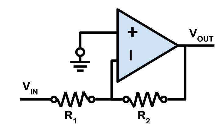 Op amp circuit inverting amplifier