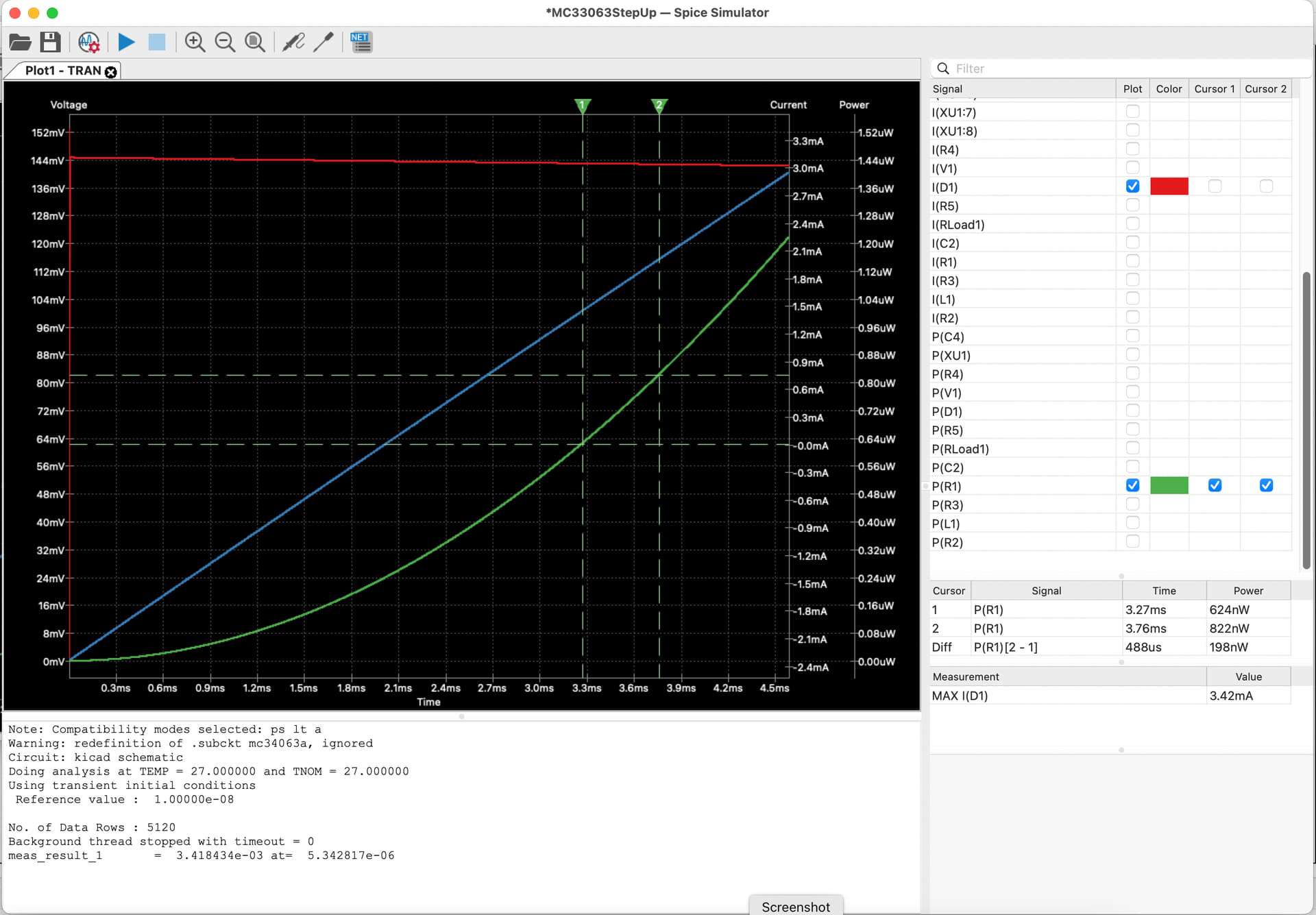 New UI in KiCad 8’s SPICE simulator