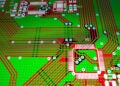 View of multiple footprints on a board before assembly.