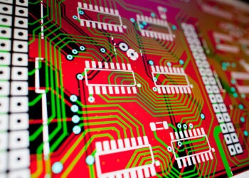 Screen showing PCB layout.