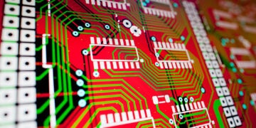 Screen showing PCB layout.