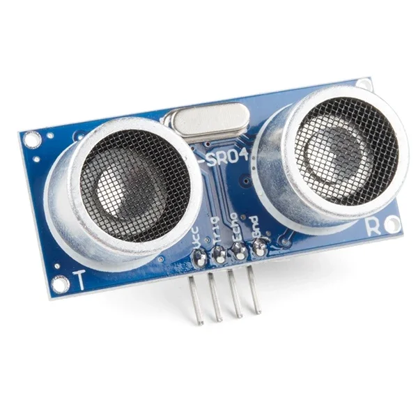 Top-side view of HC-SR04 breakout board.