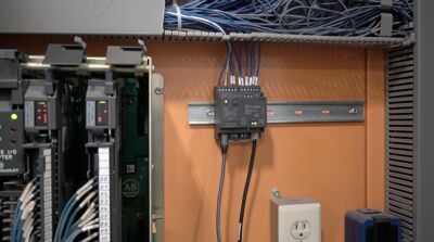 Example of Arduino Opta mounted in a control box of the Atlas Machine workshop. 