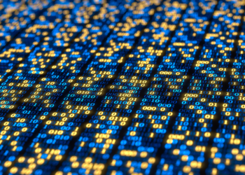 Schematic gate symbols represent the various integrations of zeros and ones that digital electronic circuits implement.
