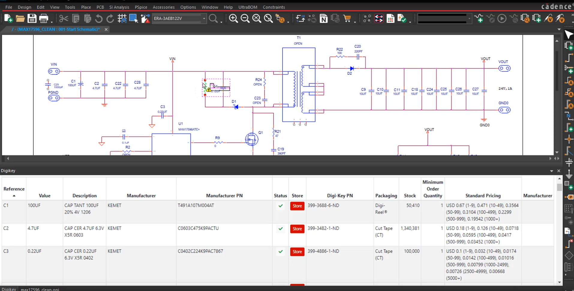 UltraBOM’s EDA integrated component placement capability