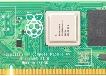 Top view of the Raspberry Pi Computer Module module 4S SC01762