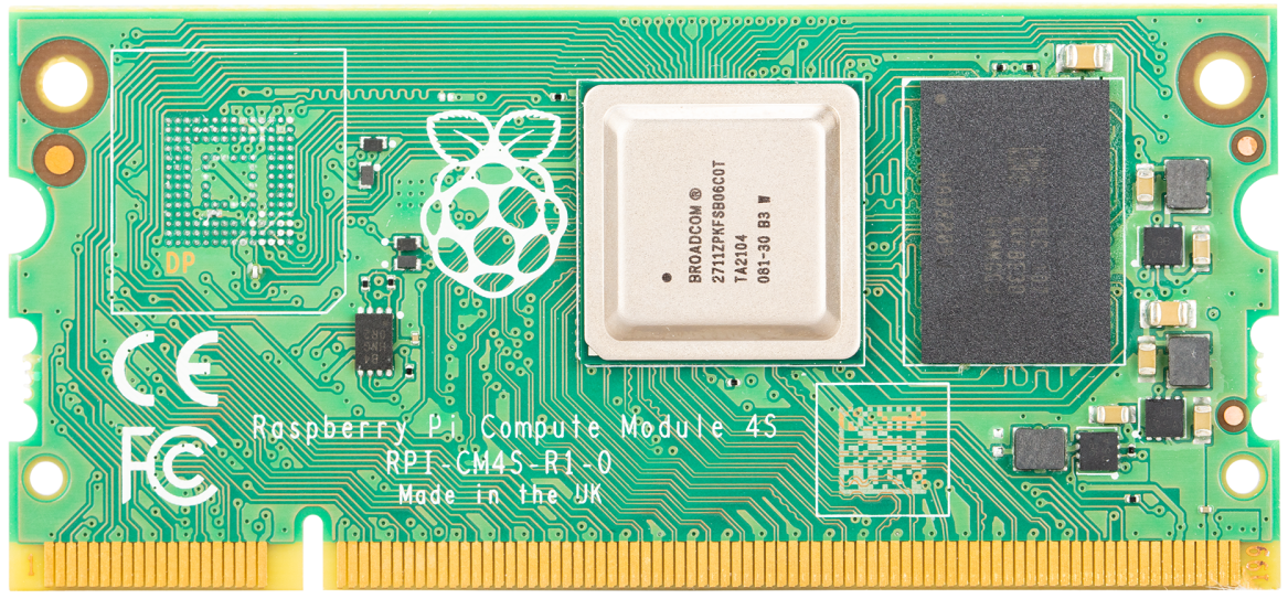Top view of the Raspberry Pi Computer Module module 4S SC01762