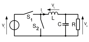 Circuit diagram of a synchronous buck converter